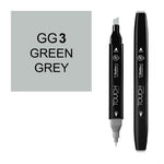 Touch Twin GG3 Yeşil Gri Marker Kalem - Sanatsal Çizim, Tasarım ve Boyama Kalemi