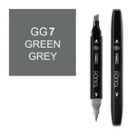 Touch Twin GG7 Yeşil Gri Marker Kalem - Sanatsal Çizim ve Tasarım Kalemi