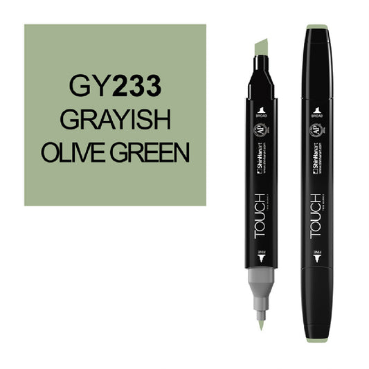 Touch Twin Marker - Grimsi Zeytin Yeşili Sanat, Çizim ve Tasarım Kalemi
