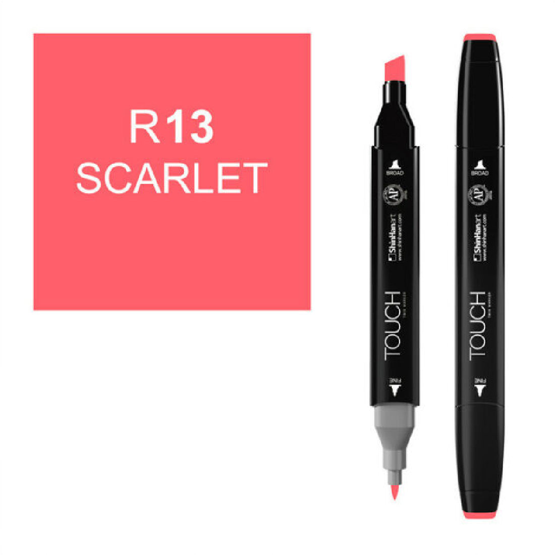 Touch Twin R13 Scarlet Marker - Sanatsal Çizim ve Boyama Kalemi
