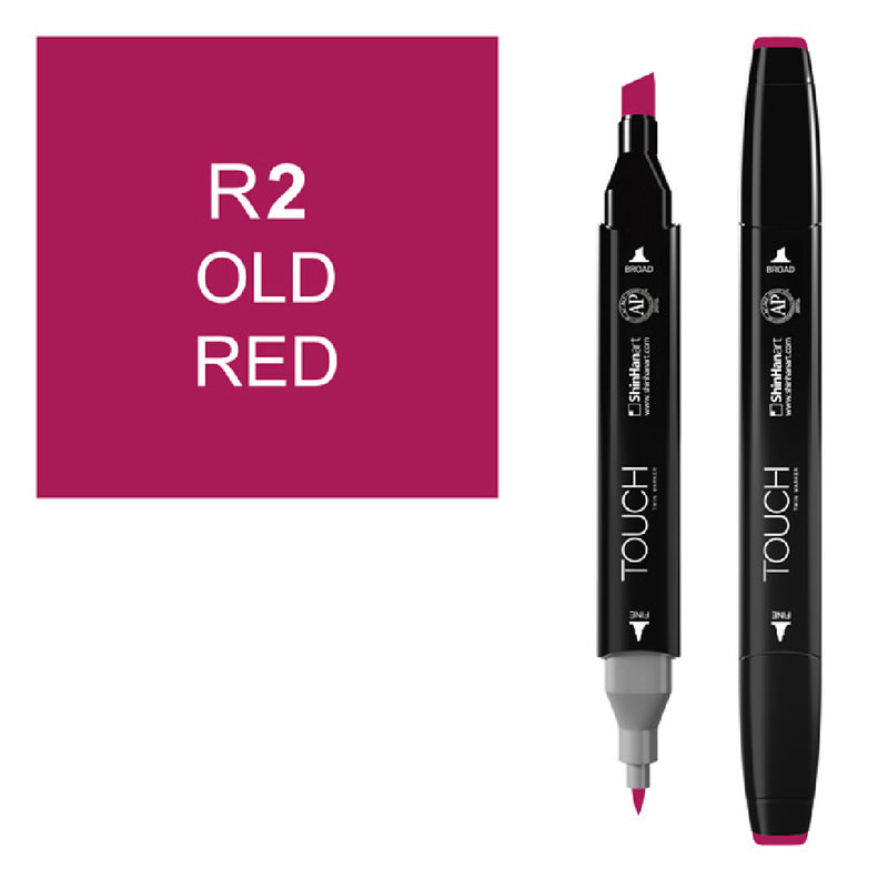 Touch Twin R2 Old Red Marker - Sanat, Çizim ve Tasarım Kalemi`