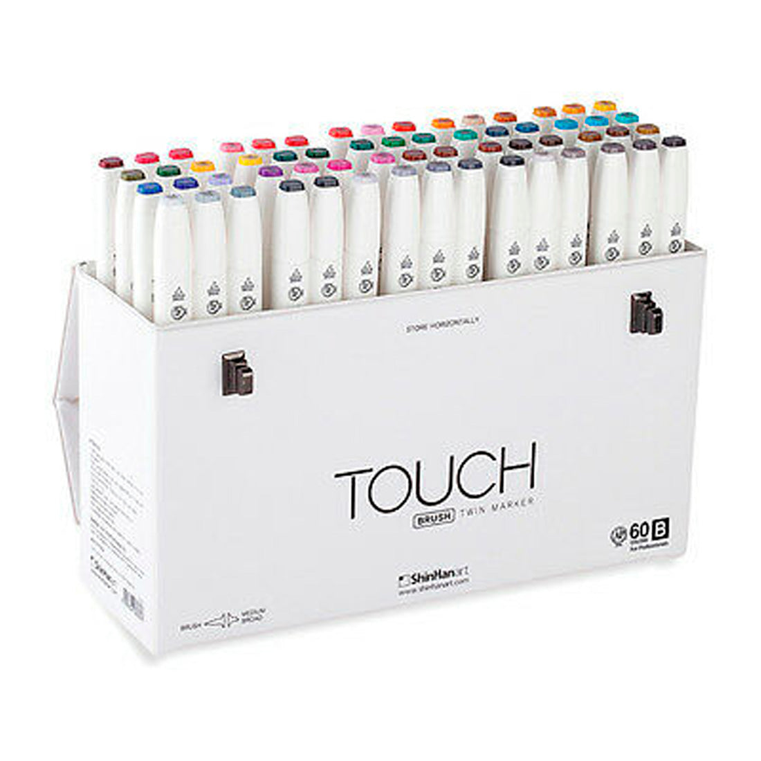 Touch Twin Shinhan 60 Renk Brush Marker Set - Profesyonel Sanat, Çizim ve İllüstrasyon Kalemleri