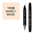 Touch Twin YR29 Bareley Bej Marker Kalem - Sanat, Çizim ve Tasarım Markeri