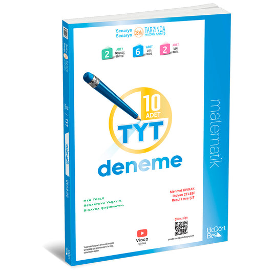 Üç Dört Beş Yayınları TYT Matematik 10 Deneme