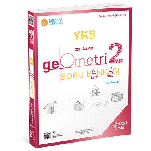 Üç Dört Beş Yayınları YKS Geometri Konu Anlatımlı Soru Bankası 2