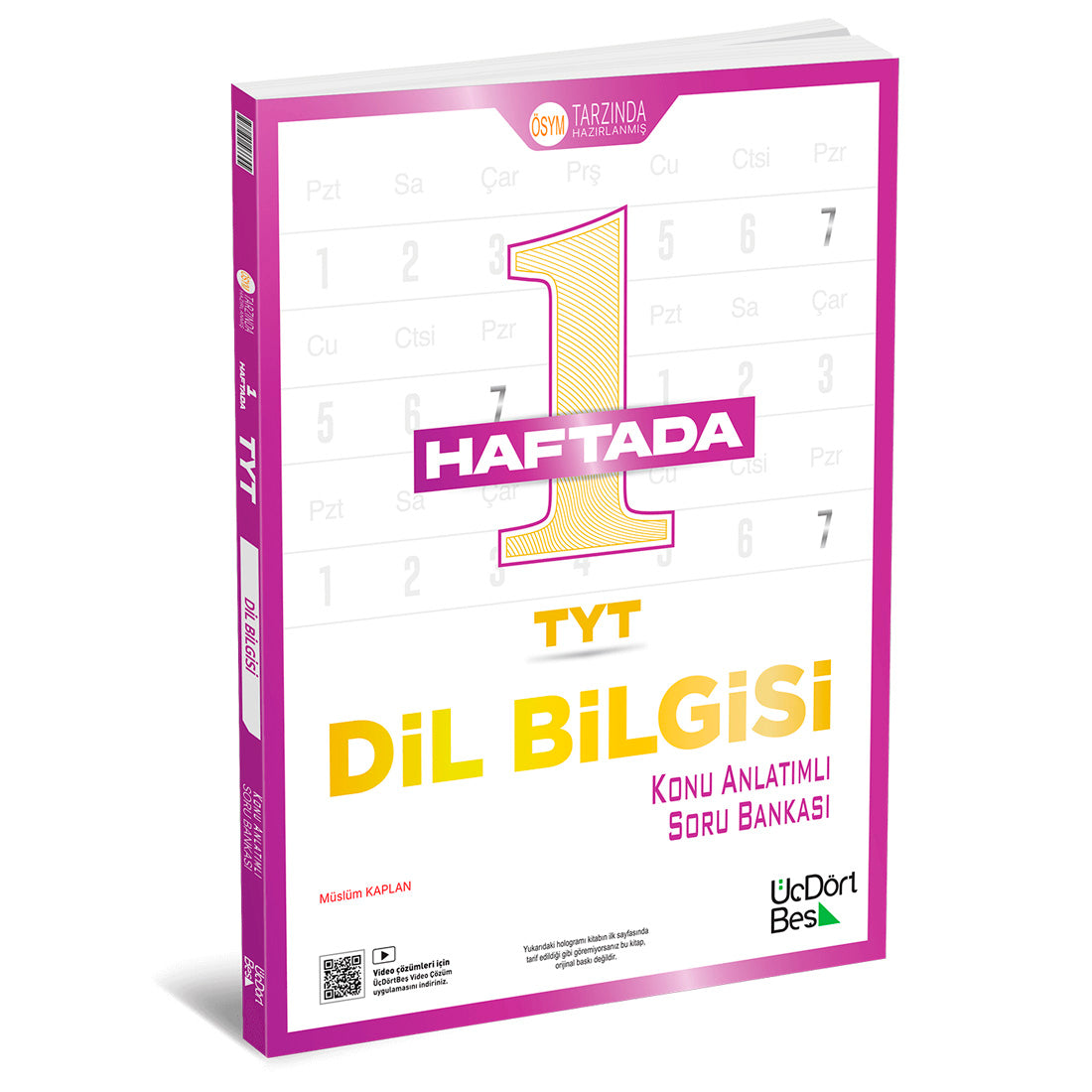 Üç Dört Beş Yayınları TYT 1 Haftada Dil Bilgisi Konu Anlatımlı Soru Bankası