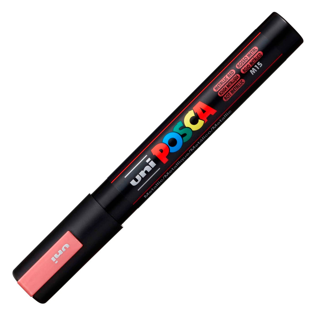 Uni-Ball PC-5M Posca 0.8-2.5 mm Metalik Kırmızı Su Bazlı Poster Markör Kalem - Sanat, Çizim