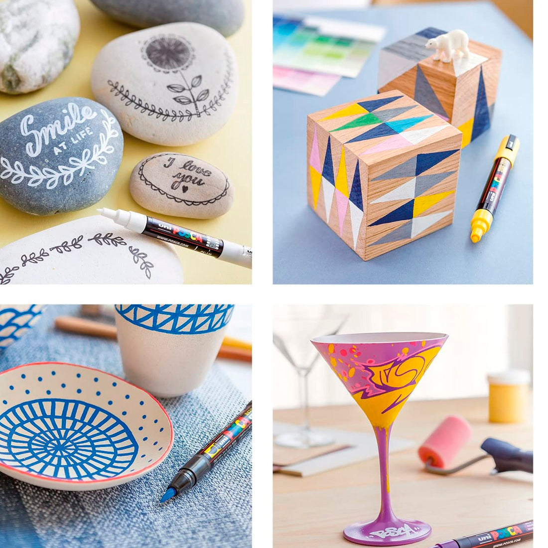 Uni-Ball PC-5M Posca 0.8-2.5 mm Metalik Kırmızı Su Bazlı Poster Markör Kalem - Sanat, Çizim