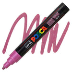 Uni-Ball PC-5M Posca 0.8-2.5 mm Metalik Pembe Su Bazlı Poster Markör Kalem - Sanat, Çizim ve Dekor
