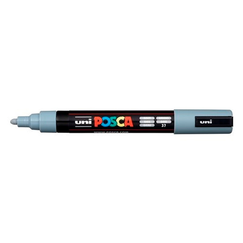 Uni-Ball PC-5M Posca Gri Su Bazlı Poster Markör Kalem - Sanat, Çizim ve Hobi Kalemi