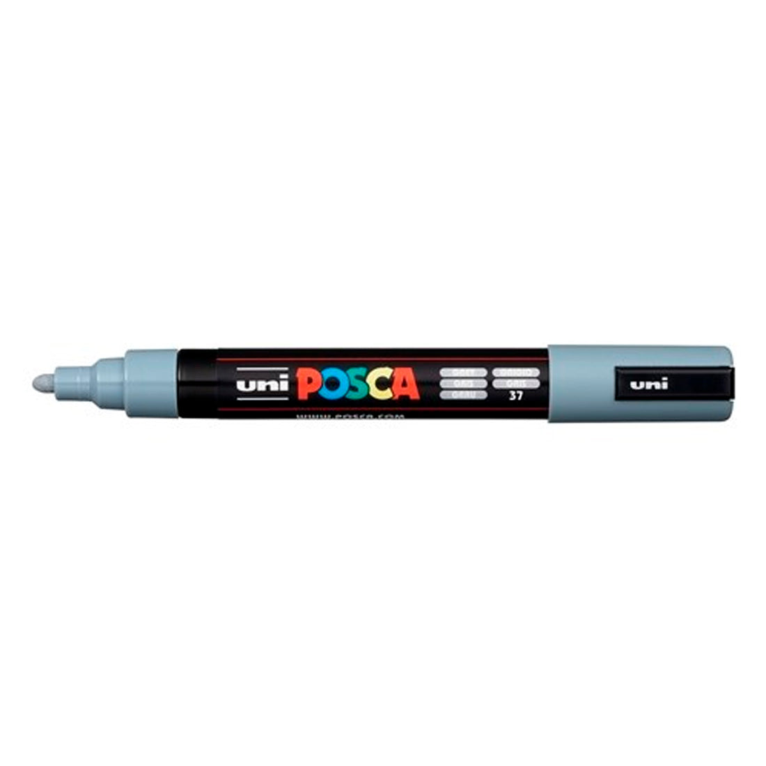 Uni-Ball PC-5M Posca Gri Su Bazlı Poster Markör Kalem - Sanat, Çizim ve Hobi Kalemi