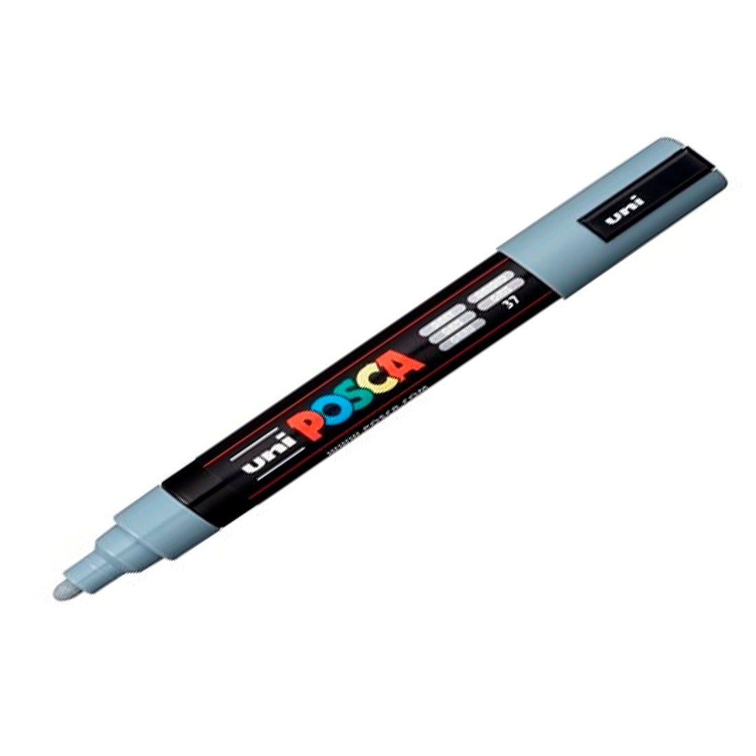 Uni-Ball PC-5M Posca Gri Su Bazlı Poster Markör Kalem - Sanat, Çizim ve Hobi Kalemi