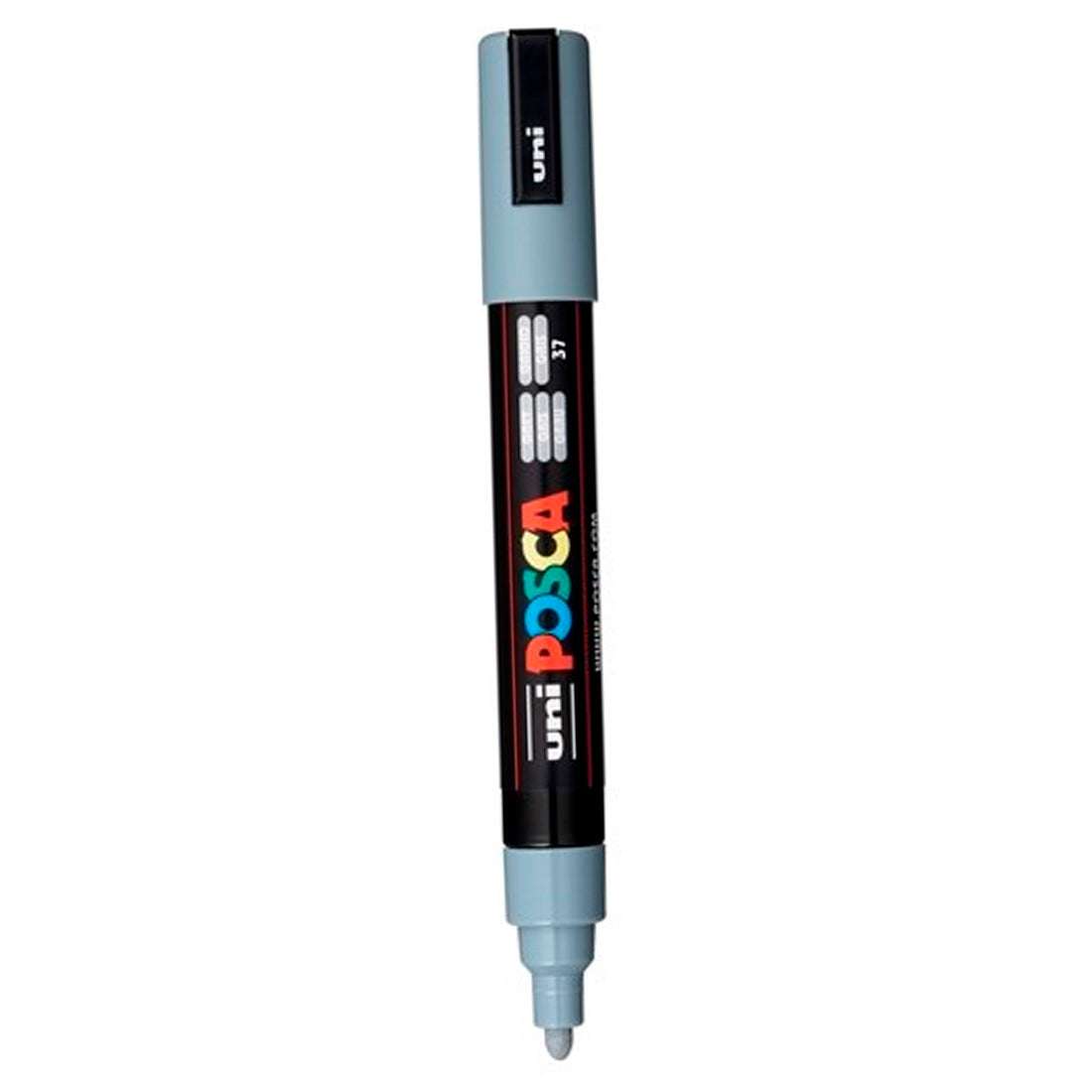 Uni-Ball PC-5M Posca Gri Su Bazlı Poster Markör Kalem - Sanat, Çizim ve Hobi Kalemi