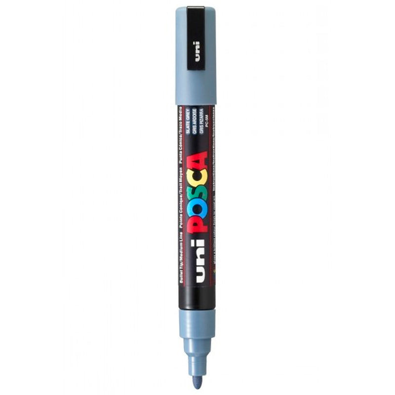 Uni-Ball PC-5M Posca 1.8-2.5 Kurşun Gri Su Bazlı Poster Markör Kalem - Sanatsal Çizim ve Boyama Kal