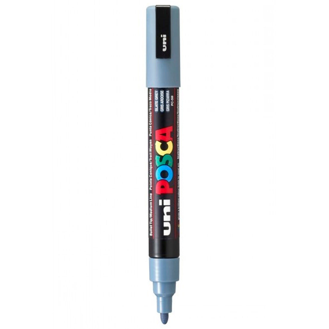 Uni-Ball PC-5M Posca 1.8-2.5 Kurşun Gri Su Bazlı Poster Markör Kalem - Sanatsal Çizim ve Boyama Kal