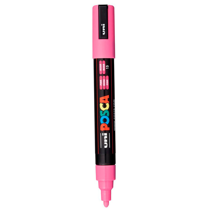 Uni-Ball PC-5M Posca 1.8-2.5 Pembe Su Bazlı Poster Markör Kalem - Sanat, Çizim ve Hobi Kalemi