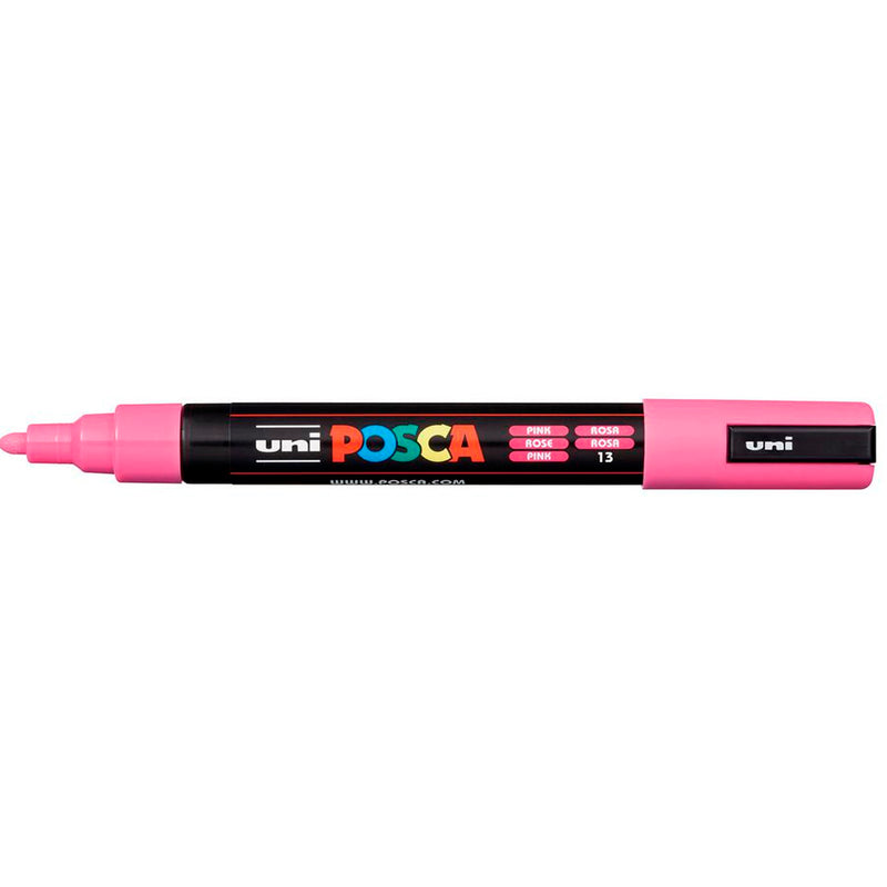 Uni-Ball PC-5M Posca 1.8-2.5 Pembe Su Bazlı Poster Markör Kalem - Sanat, Çizim ve Hobi Kalemi