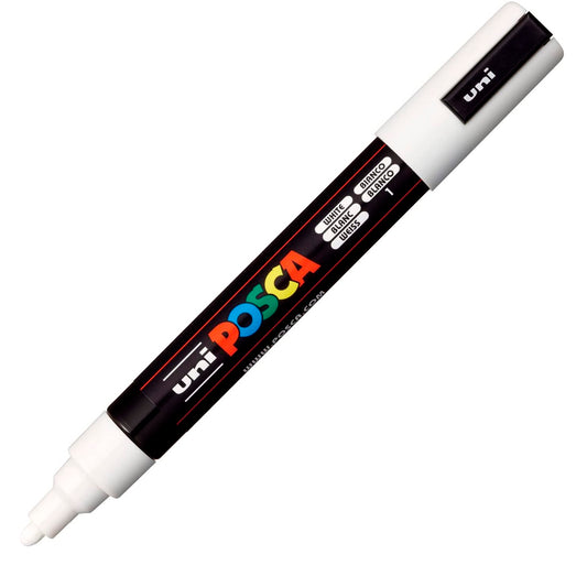 Uni-Ball PC-5M Posca Su Bazlı Poster Markör Kalem - Sanatsal Çizim ve Çok Yüzeyli Akrilik Kalem