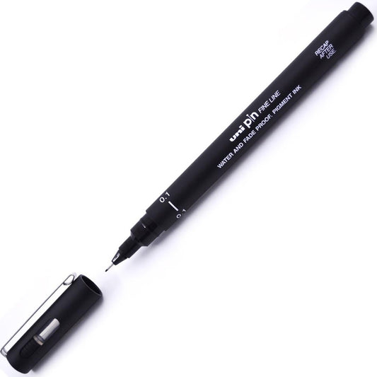 Uni-Ball Pin 0,1mm Siyah Çizim Kalemi - Eskiz, Teknik ve İllüstrasyon Kalemi