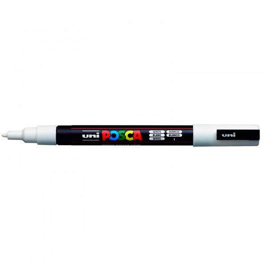 Uni-Ball Posca 0.9-1.3 Beyaz Su Bazlı Poster Markör Kalem - Sanat, Çizim ve Tasarım Kalemi