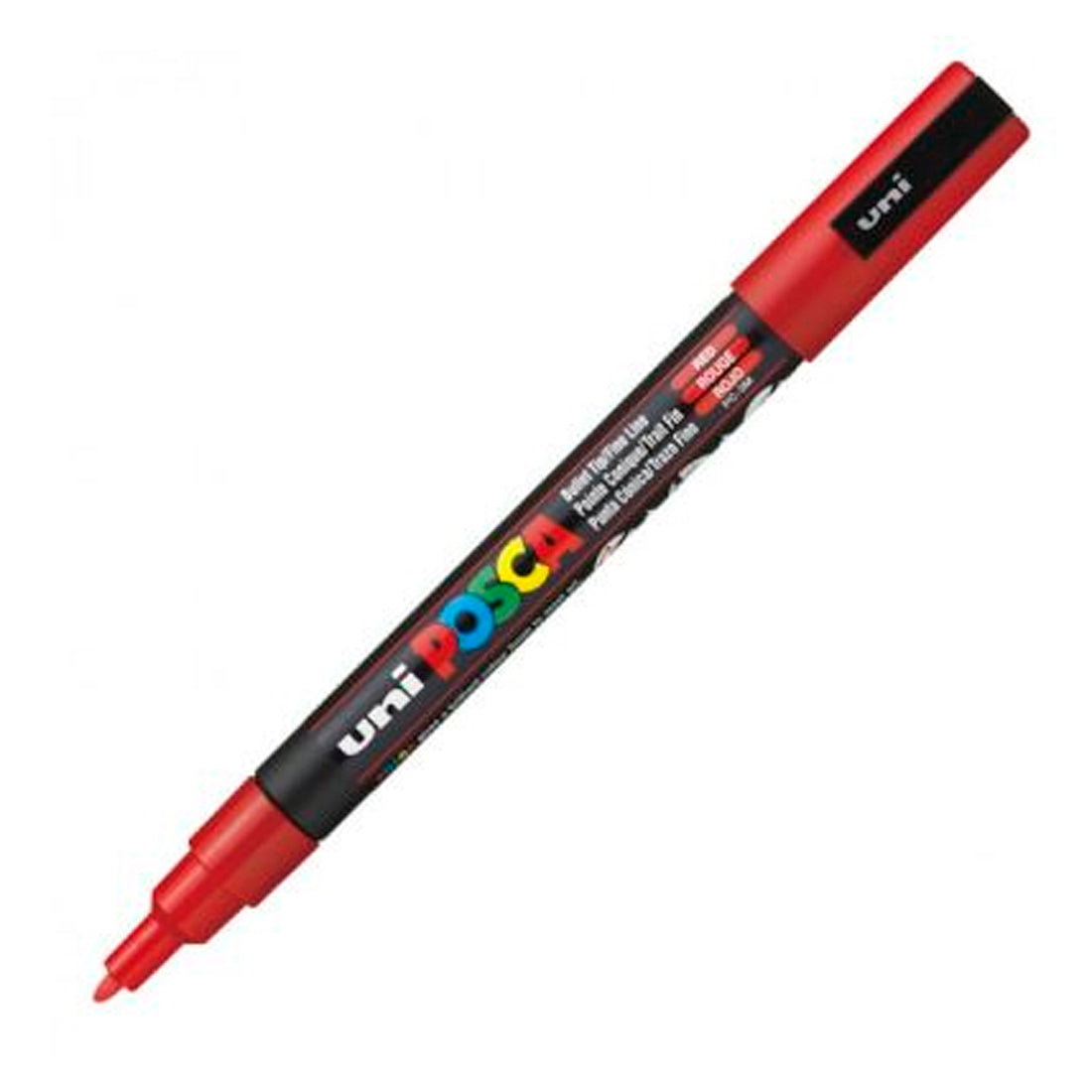Uni-Ball Posca 0.9-1.3 mm Kırmızı Su Bazlı Poster Markör Kalem - Sanat, Çizim ve Hobi Kalemi