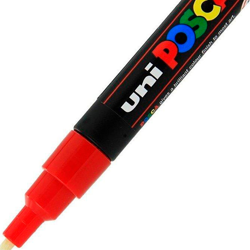 Uni-Ball Posca 0.9-1.3 mm Kırmızı Su Bazlı Poster Markör Kalem - Sanat, Çizim ve Hobi Kalemi