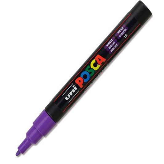 Uni-Ball Posca 0.9-1.3 Mor Su Bazlı Poster Markör Kalem - Sanatsal Çizim, Boyama ve El İşi Kalemi