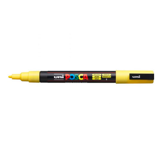 Uni-Ball Posca 0.9-1.3 Sarı Su Bazlı Poster Markör Kalem - Sanatsal Çizim ve Boyama Kalemi
