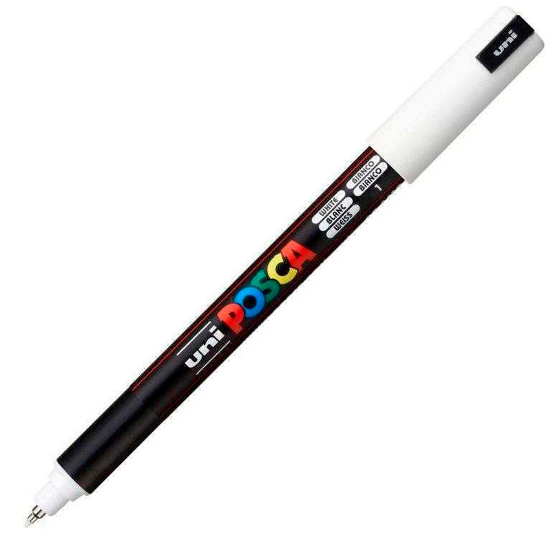 Uni-Ball Posca Beyaz 0.7 mm Su Bazlı Poster Markör Kalem - Sanat, Çizim ve Hobi Kalemi