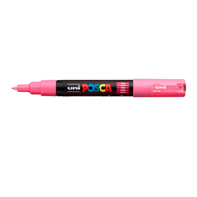 Uni-Ball Posca Pembe 0.7 mm Su Bazlı Poster Markörü - Sanatsal Çizim, Boyama ve Dekorasyon Kalemi