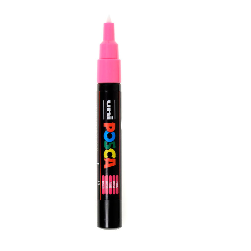 Uni-Ball Posca Pembe 0.7 mm Su Bazlı Poster Markörü - Sanatsal Çizim, Boyama ve Dekorasyon Kalemi