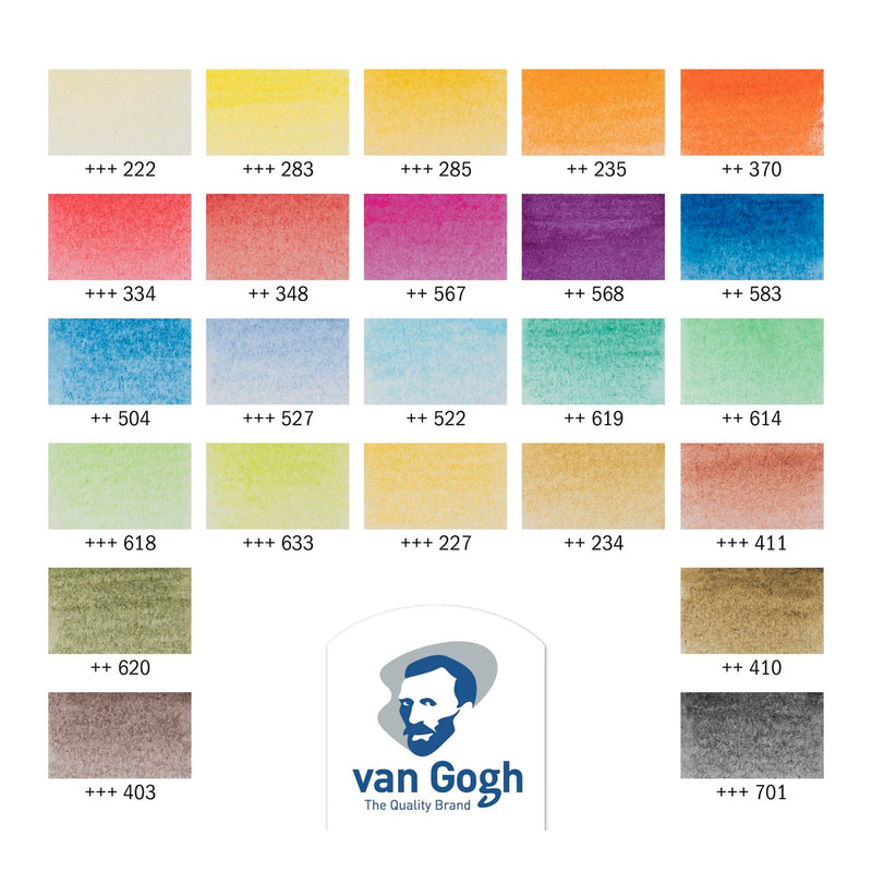 Van Gogh 24'lü Sulu Boya Kalem Seti - Sanatsal Çizim, Boyama ve Hobi Malzemeleri