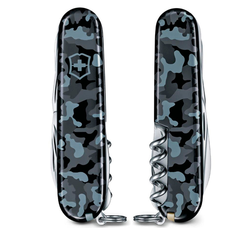 Victorinox Huntsman 91 mm Lacivert Kamuflaj Çakı - Kamp, Outdoor ve Çok Amaçlı İsviçre Çakısı