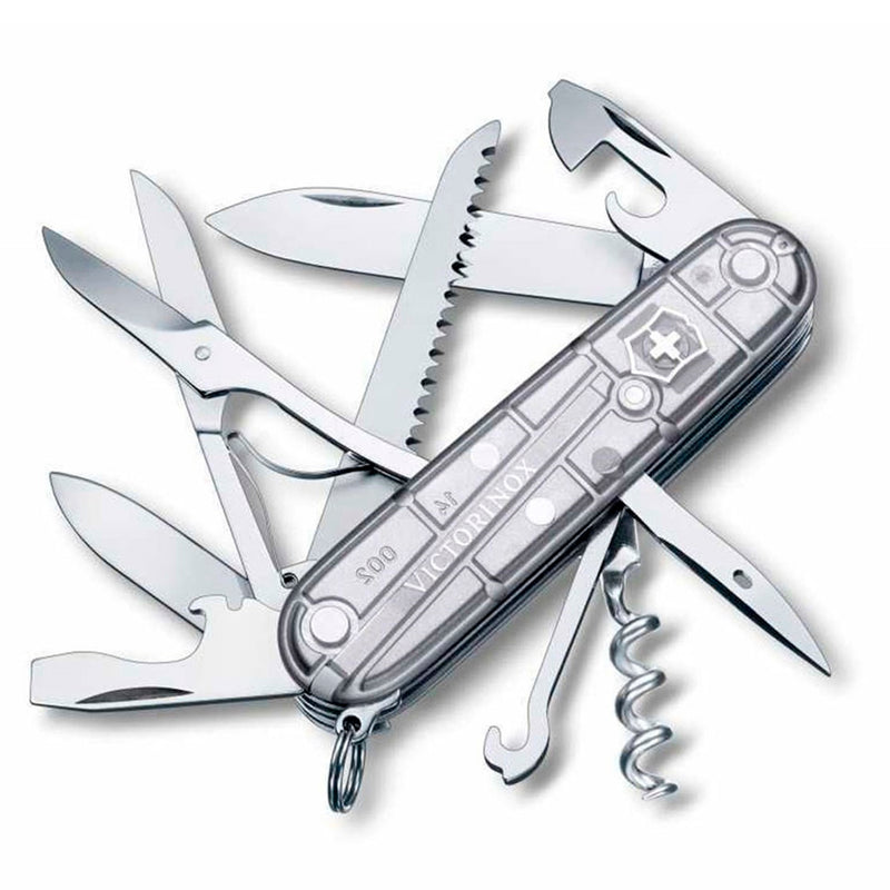 Victorinox 1.3713.T7 Huntsman Şeffaf Gümüş Silvertech Çakı - Kamp, Outdoor ve Çok Amaçlı İsviçre Çak