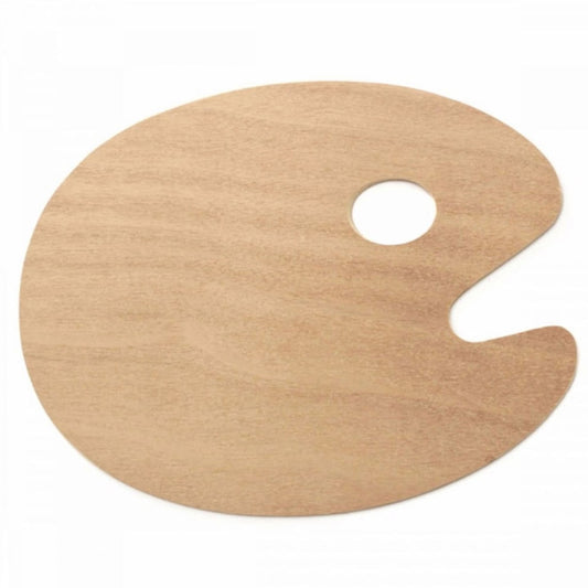 Yıldızlar Ahşap Oval Palet - Sanatçı ve Öğrenci Boya Karıştırma Paleti