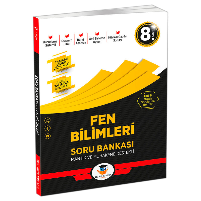 Zeka Küpü Yayınları 8. Sınıf Fen Bilimleri Mantık ve Muhakeme Destekli Soru Bankası