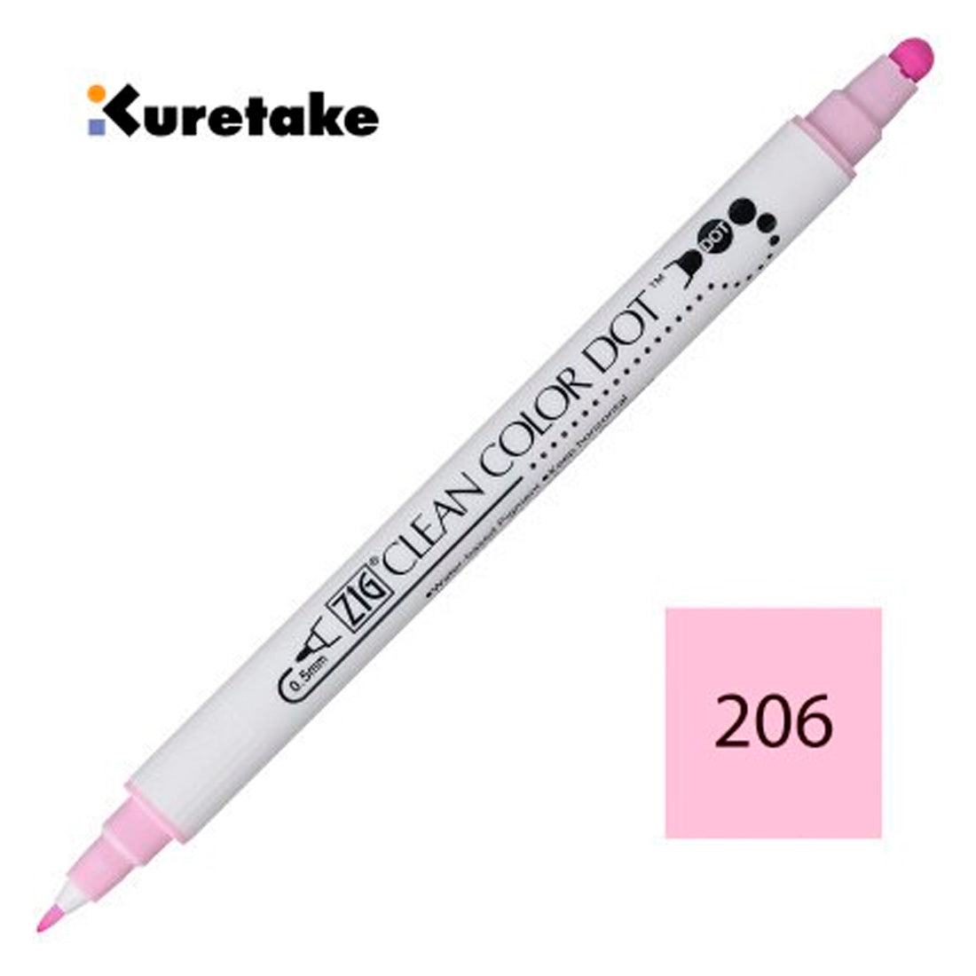 Zig Clean Color Dot Candy Pembe Çift Taraflı Kalem - Sanatsal Çizim ve İllüstrasyon Markeri