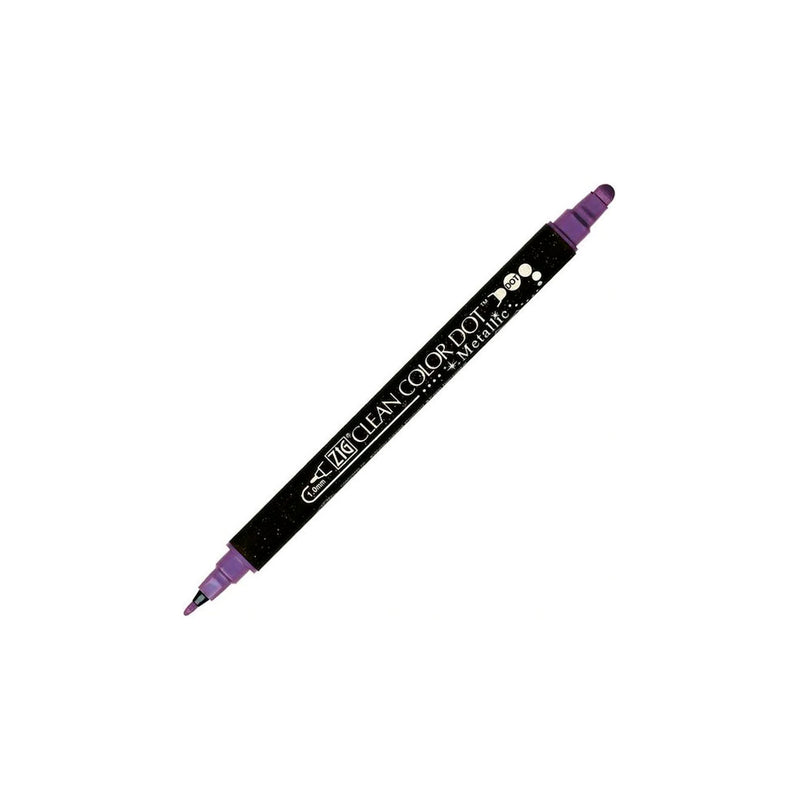 Zig Clean Color Dot Çift Taraflı Metalik Mor Kalem - Sanatsal Çizim ve Boyama Kalemi
