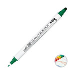 Zig Clean Color Dot Yeşil Çift Taraflı Kalem - Sanatsal Çizim, Boyama ve Nokta Marker Kalemi