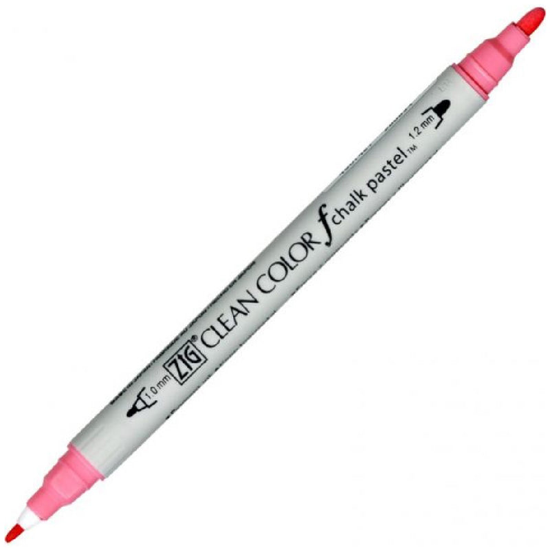 Zig Clean Color F Chalk Pastel Pembe Çift Taraflı Kalem - Sanatsal Çizim ve Boyama Marker Kalemi