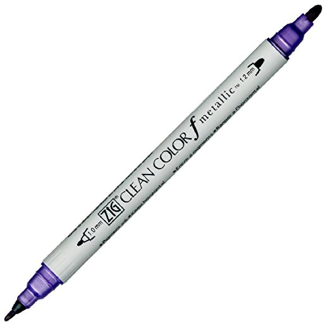 Zig Clean Color F Metallic Mor Çift Taraflı Kalem - Sanatsal Çizim ve Boyama Markeri