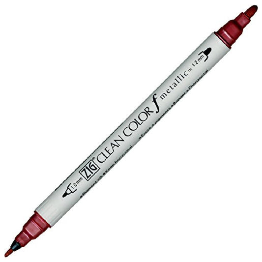 Zig Clean Color F Metallic Kırmızı Çift Taraflı Kalem - Sanatsal Çizim ve Boyama Kalemi