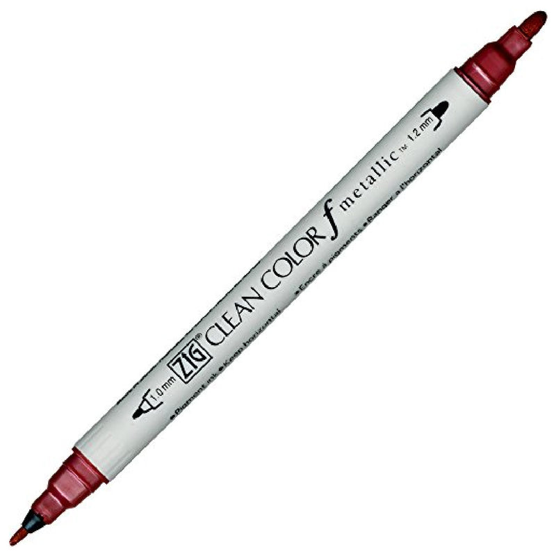 Zig Clean Color F Metallic Kırmızı Çift Taraflı Kalem - Sanatsal Çizim ve Boyama Kalemi