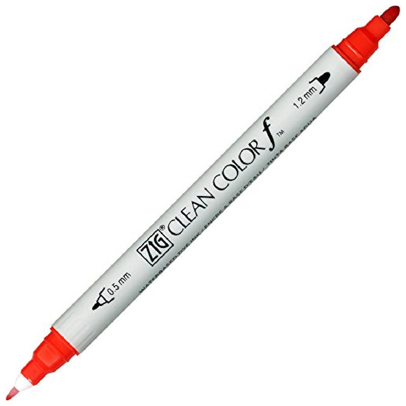 Zig Clean Color F Kırmızı Çift Taraflı Kalem - Sanatsal Çizim ve Marker Kalemi