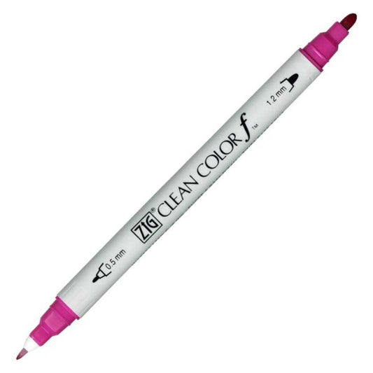 Zig Clean Color F Koyu Pembe Çift Taraflı Kalem - Sanatsal Çizim ve İllüstrasyon Marker Kalemi