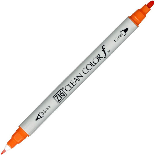 Zig Clean Color F Turuncu Çift Taraflı Kalem - Sanatsal Çizim ve Marker Kalemi