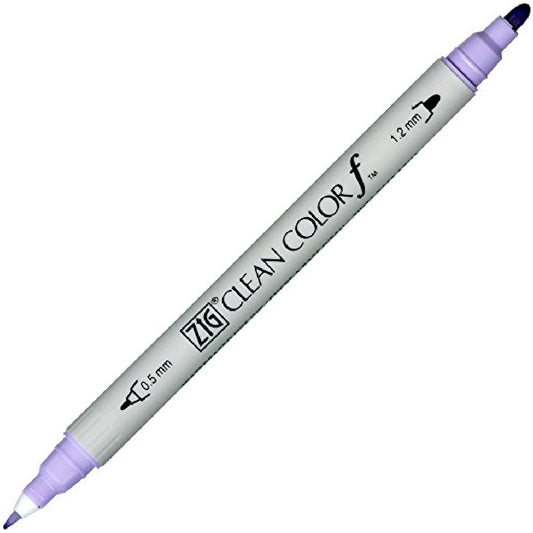 Zig Clean Color F Lila Çift Taraflı Kalem - Sanat, Çizim ve İllüstrasyon için Fırça Uçlu Marker
