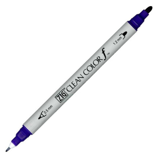 Zig Clean Color F Koyu Mor Çift Taraflı Kalem - Sanatsal Çizim, İllüstrasyon ve Marker Kalemi