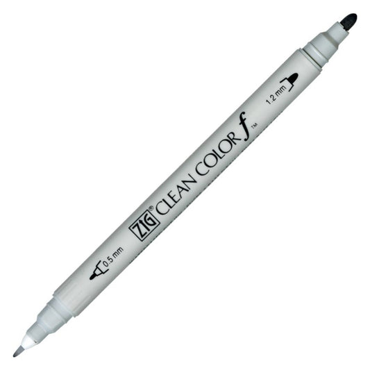 Zig Clean Color F Açık Gri Çift Taraflı Kalem - Sanatsal Çizim ve Marker Kalemi