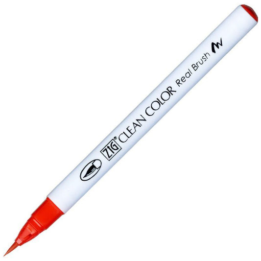 Zig Clean Color Real Brush Kırmızı Fırça Uçlu Kalem - Sanat, Çizim, İllüstrasyon ve Suluboya Etkili Marker